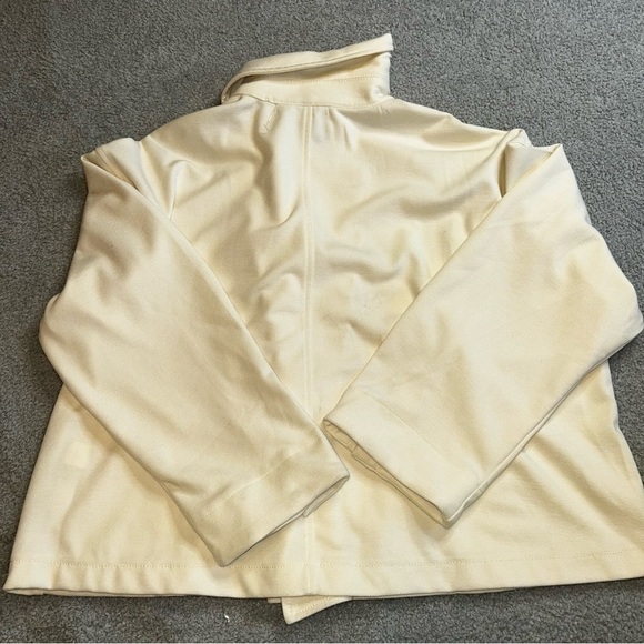 Max Studio Cream Pea Coat Structured Elegance - Picture 2 of 5